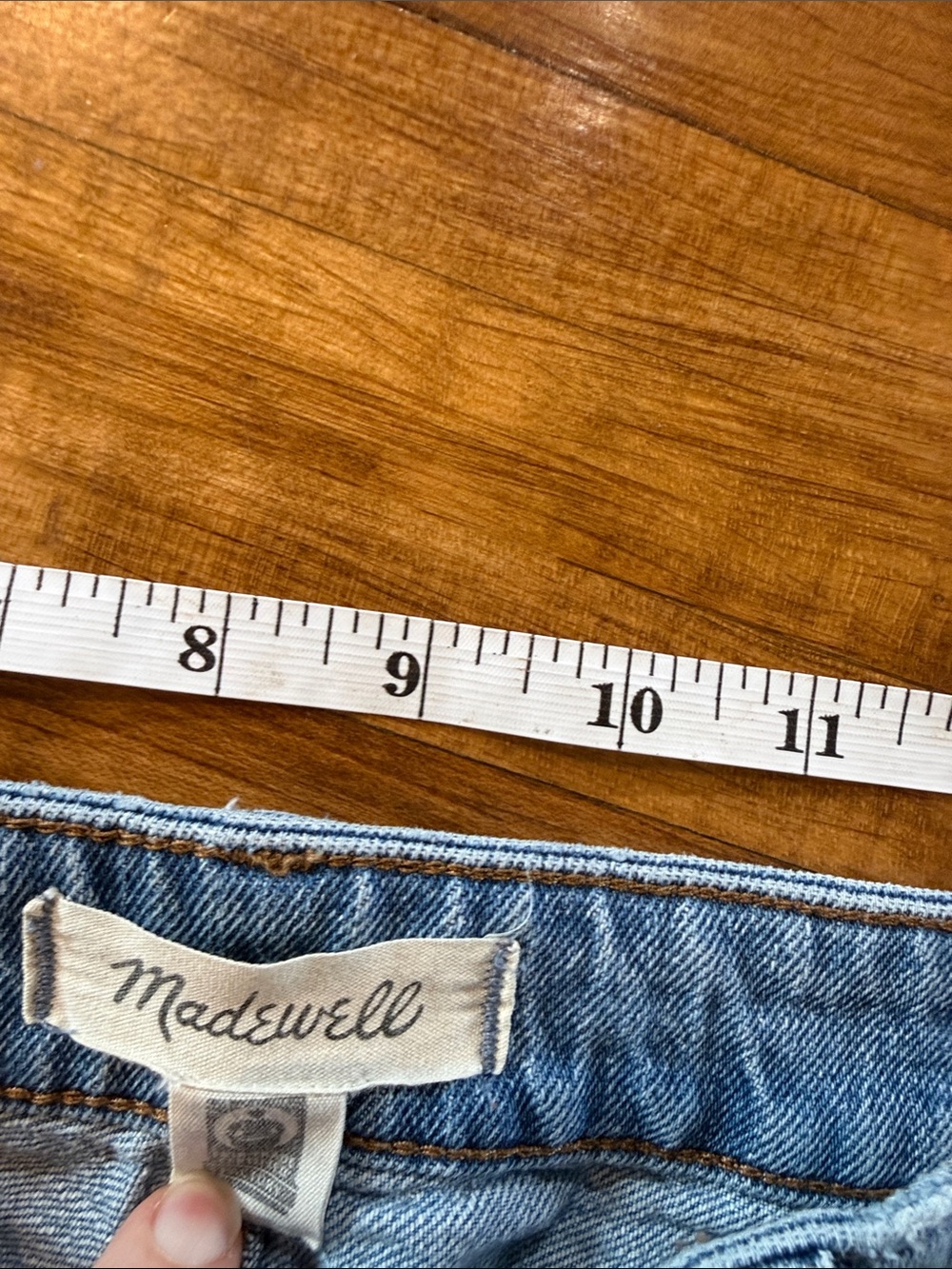 Madewell Jeans Women 31 Blue The Curvy Perfect Vintage Wide Leg High Rise Raw (w - Picture 6 of 9